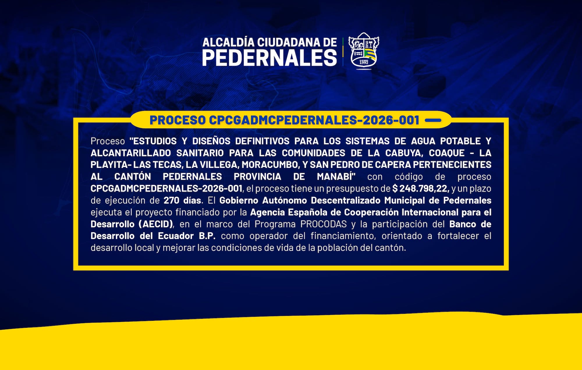 Proceso CPC-GADMCPEDERNALES-2026-001